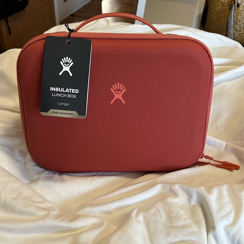 NWT hydro flask large insulated lunchbox- Chili (color)